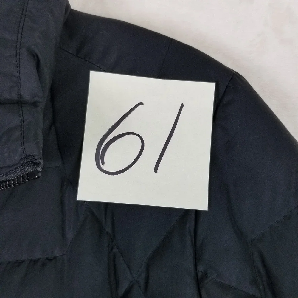 REI Puffer Jacket Women XS Black Goose Down Quilted Full Zip Lightweight Outdoor